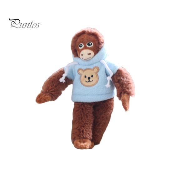 

Чарівні толстовка з мавпочкою брелок плюшевий підвісний орнамент зі знімною курткою м які сумки кулон тваринного фаршированого брелока синій