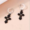 Gothic Metal Love Heart Drop Earrings for Women Steampunk Cross Dangle Earrings Party Jewelry Gifts