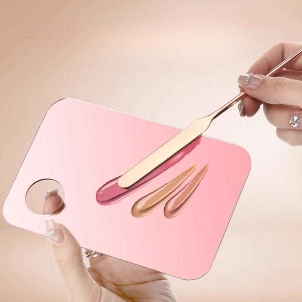 Makeup Mixing Palette Acrylic Cosmetic Foundation Mixer Palette with Spatula Mixing Foundation Eyeshadow Nail Art Beauty Tools