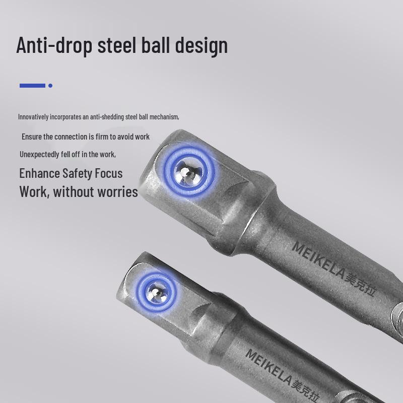 Round Handle To Square Shank Electric Hammer and Wrench Socket Conversion Rod.