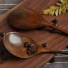 Natural Long Handle Wooden Spoon Japanese-Style Rice Scoop Mixing Soup Spoons Cooking Utensils Portable Tableware for Kicthen