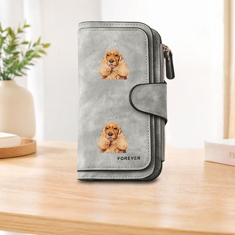 Cocker Spaniel ROCKY long zipper wallet large capacity card holder unisex clutch bag stylish zippered coin purse suitable for daily use perfect gift