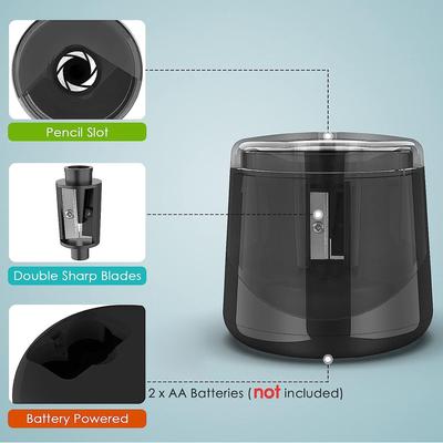 Temperamatite elettrico portatile alimentato a batteria per supporto matita 6-8mm esagonale triangolare