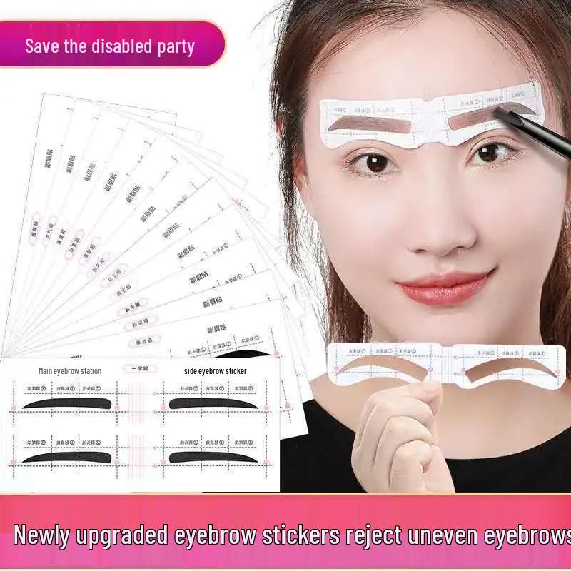 Free Shipping: Beginner Eyebrow Stencil Set with One-Piece Stickers