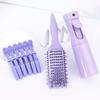 8pcs of hairdressing kit,spray bottle,hollow ventilated hair combs and alligator shaped hair clips,Special for real hair wigs