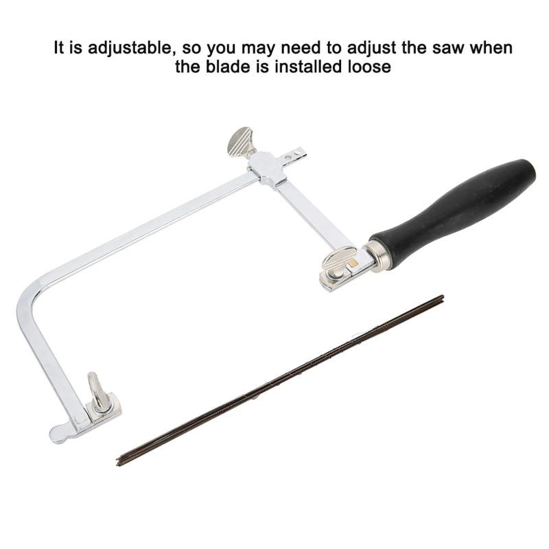 Adjustable Mini Hand Saw U Shape Jeweler's Sawbow Steel Hacksaw Spirals Saw Blade Kit DIY Hand Tool Jewelry Woodwork Craft Tools