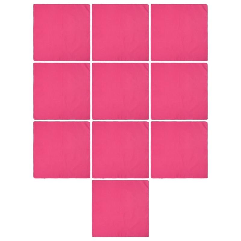 10 Pieces Lightweight Square Scarves Breathable Polyester Head Cover for Daily Outfits Four Season Sports Bandanas