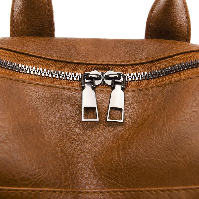 Lässiger Damen-PU-Rucksack, Retro-Pendler-Reiserucksack mit großer Kapazität