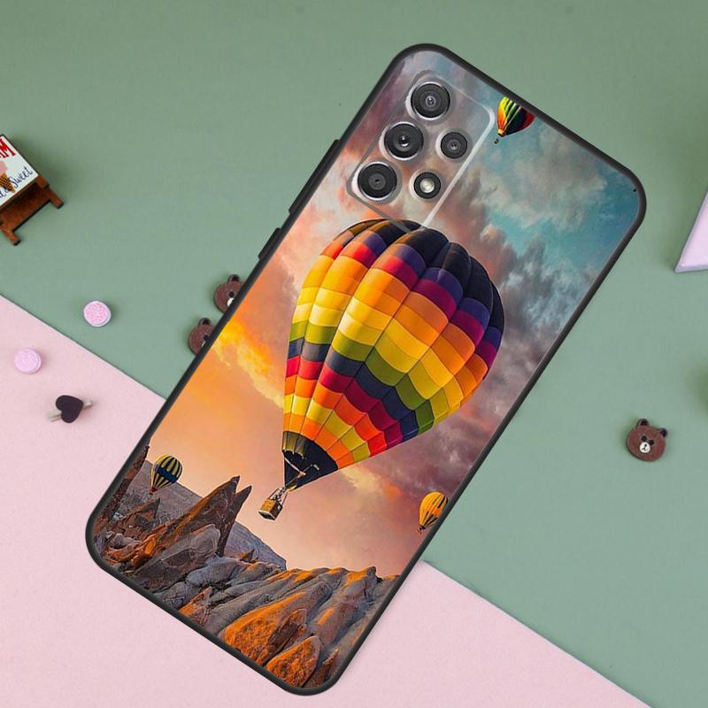Hot Air Balloon Travel Mountain For Samsung Galaxy A26 A56 A36 A16 A22 A32 A52 A54 A14 A55 A35 A15 A53 A33 A13 A05 A06 Case