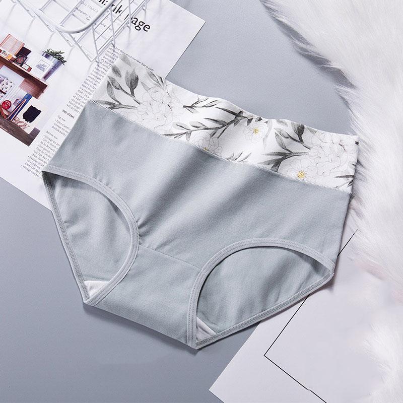 Women Cotton Panties High Waist Body Shaper Underwear Fashion Print Panty Ladies Briefs Plus Size M-5XL Underwear Female Lingerie