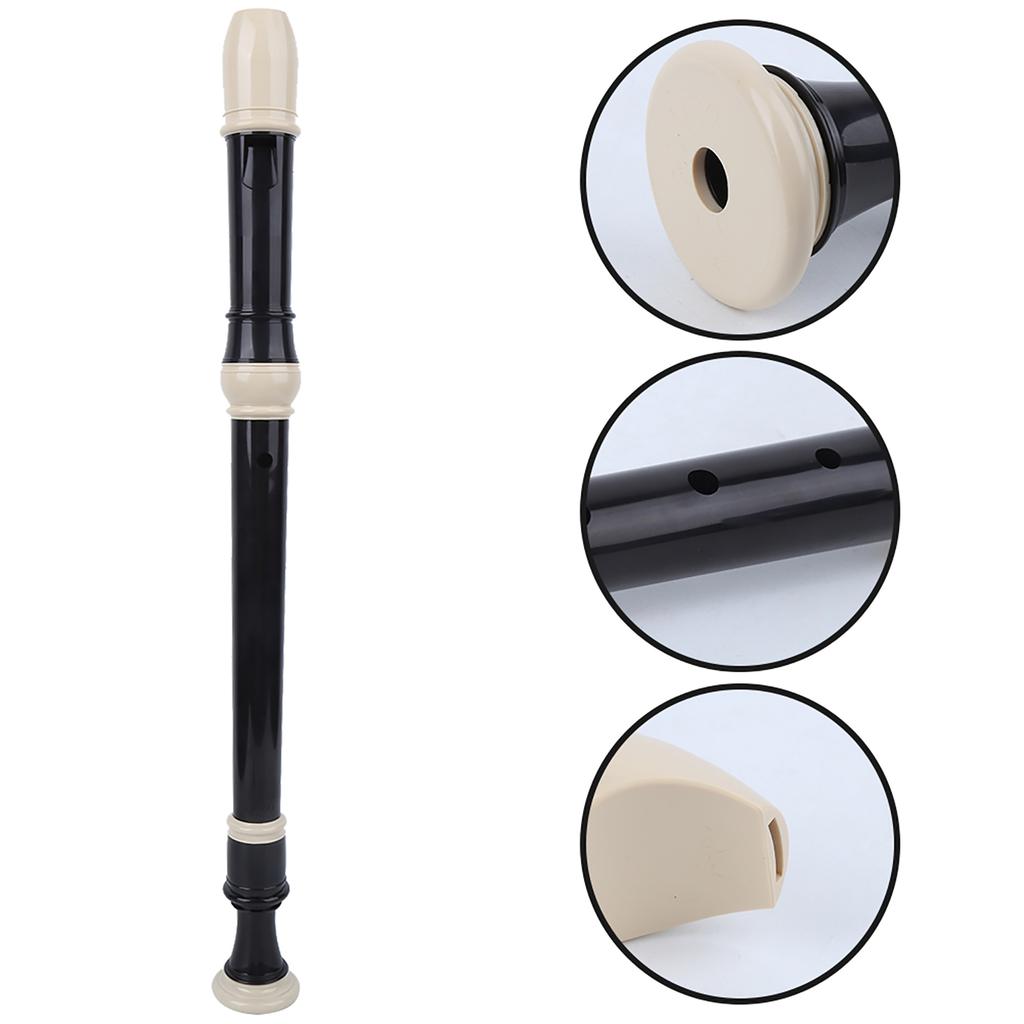 Recorder 8 Hole Clarinet ABS Resin F Key for Student Beginners Music with Free Cleaning Kit