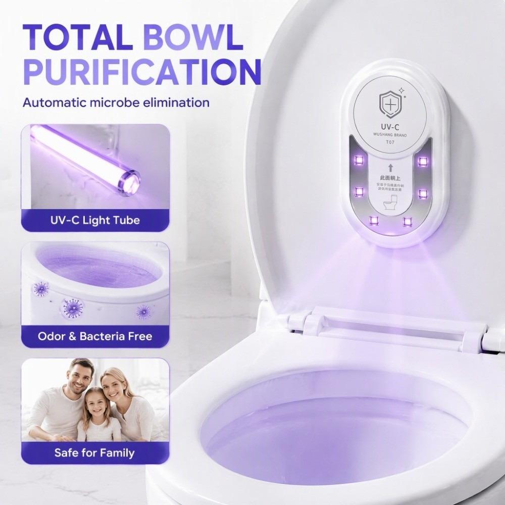White Toilet Disinfection Lamp UV-C Germicidal Lamp Multi Purpose Portable Sanitizer Toilet