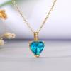 Mafisar Non-Fading Gold Color 316L Stainless Steel Party Jewelry Shiny AAA CZ Zircon Heart Pendants Necklaces For Women