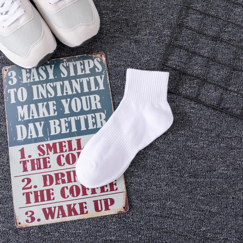 

«Высокоэластичные спортивные носки из черного и белого хлопка для мужчин и женщин — модели от средней до высокой высоты» One Size