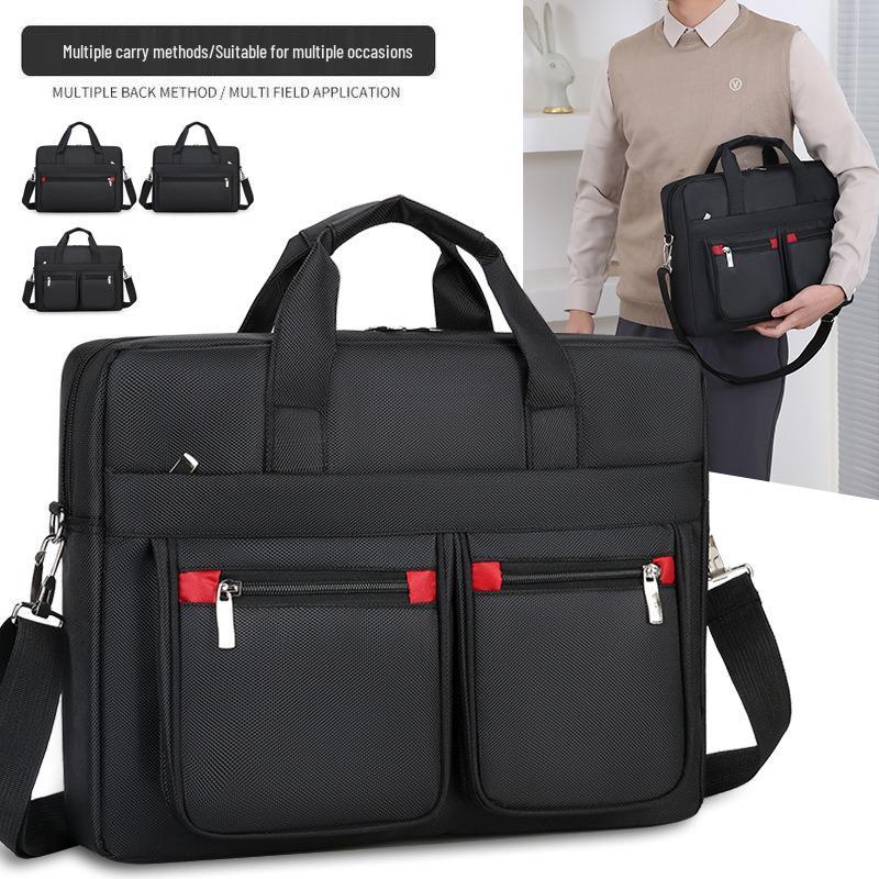 Men's Large Capacity Wear-Resistant Business Laptop Briefcase and Travel Handbag