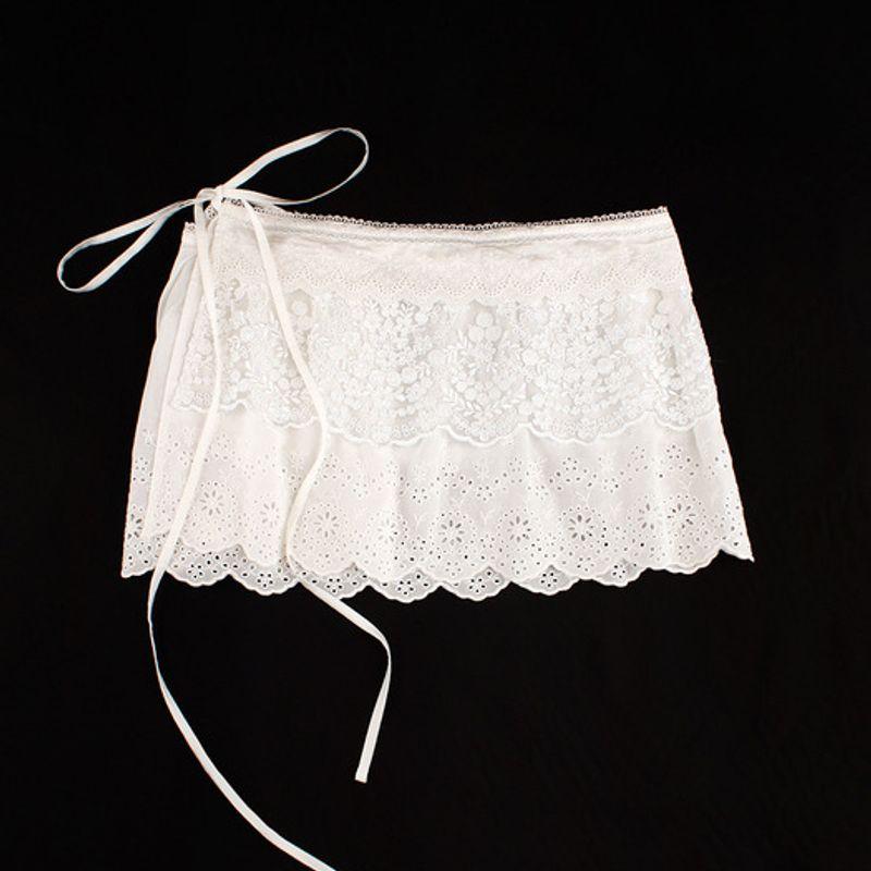 Rubati White Heidi Lace Mini Apron