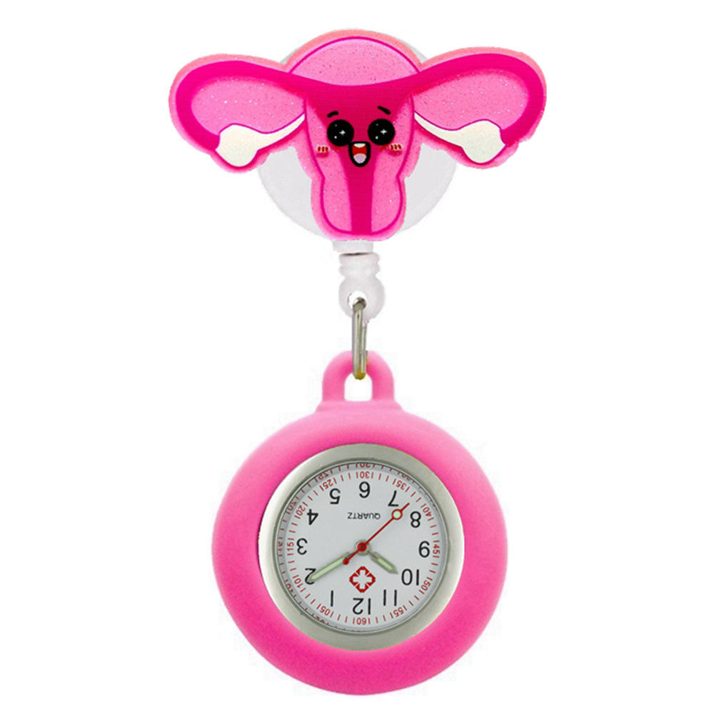 New Acrylic Retractable Nurse Badge Reel Pocket Watches Clip Hang Clockfashion Medical Doctor Id Card Holder Lanyard