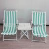 Pink Wooden Outdoor Lounge Chair for Beach, Balcony, Camping, and Garden
