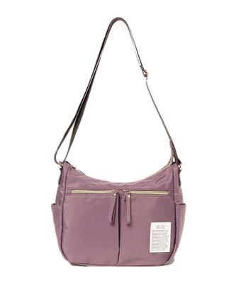 BleuBleuet 10-Pocket Lightweight 300g Shoulder Bag, Crossbody Bag, Simple and Casual, Perfect for Commuting, School, Travel, and Outings (Purple)