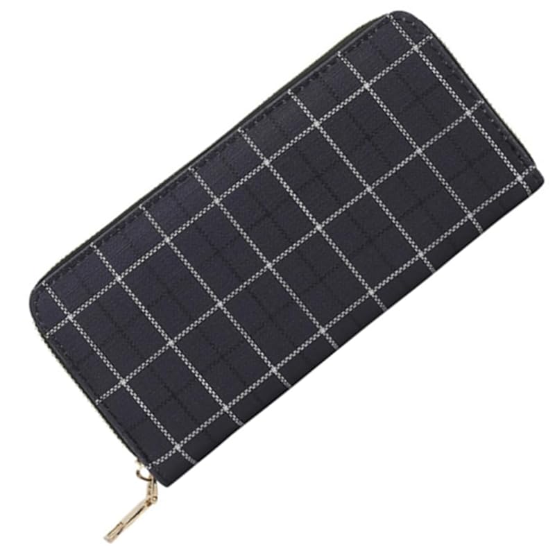 

[Liorne] Ladies long wallet Ladies wallet wallet plaid pattern unisex navy
