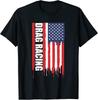 USA Flag Drag Racing Muscle Car T-Shirt for Enthusiasts