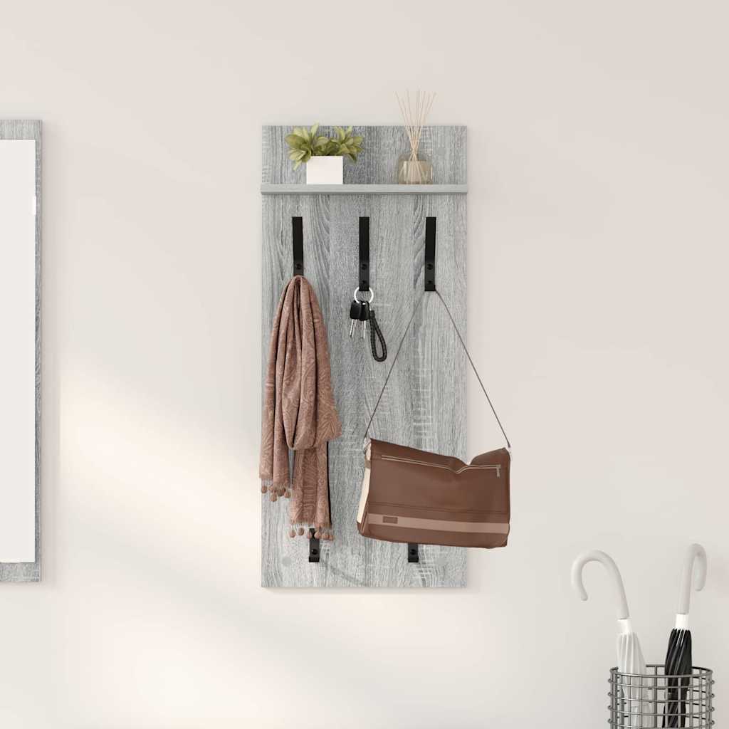 Wall Mounted Nightstand Grey Sonoma 40 x 10 x 90 cm