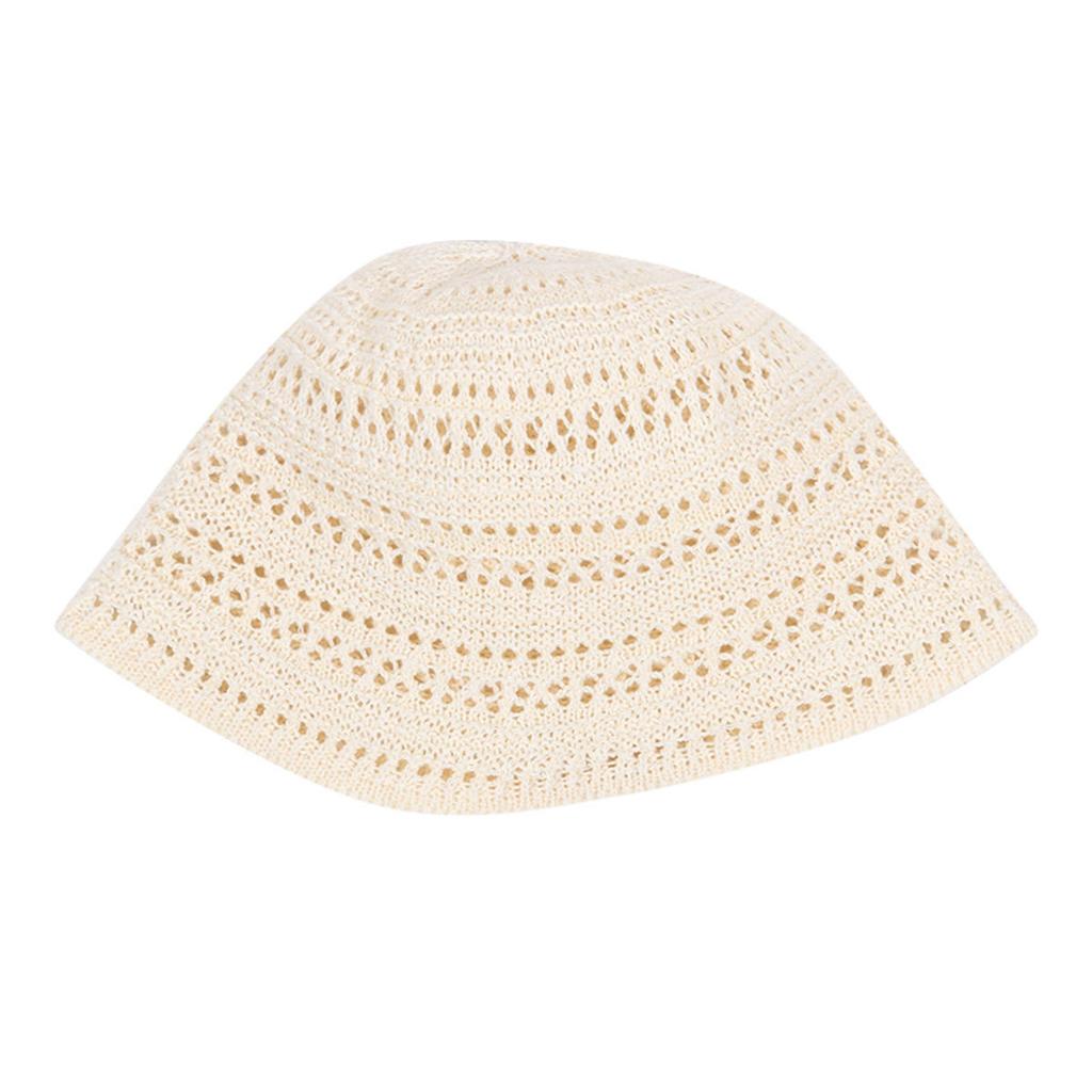 Summer Bucket Fisherman Hat Women Hollow Out Sun Cap Outdoor Casual Versatile Panama Hats Crochet Foldable Beach Caps