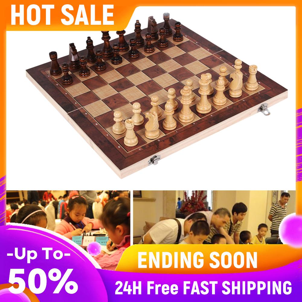 

3 in 1 Chess Game Board Wooden Chess Board Sets Exquisite Chess Set Travel Chess Sets for Chess Board Game China Mainland