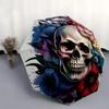 1pc Day of the Dead Skull & Flowers Artwork Automatic Opening and Closing Folding - A Good Choice for Gifts, Fashionable and Convenient Umbrella