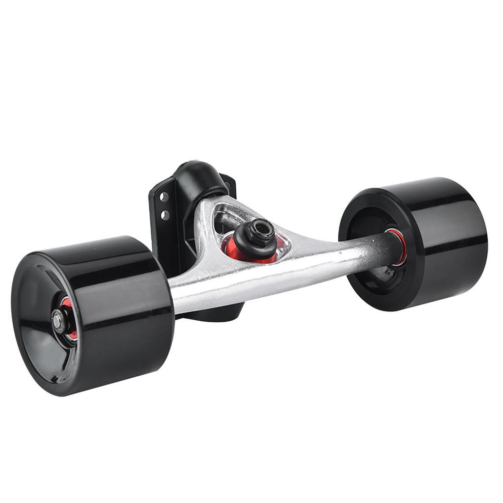 2pcs   Truck with Skate Wheel Riser Pad Bring Accessory(black shaft black wheel)