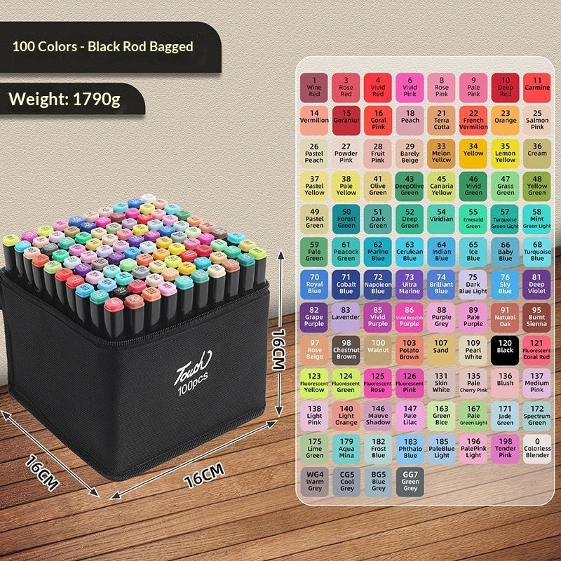 Art Marker Pen Set Double Headed Sketching Paint Oily Tip Based Markers For Draw Graffiti Manga School Art Supplies
