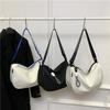 Wide Shoulder Strap Women Crossbody Bag Simple Oxford Dumpling Bag Single Shoulder Bag  Commuting