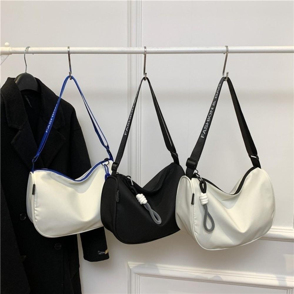 Wide Shoulder Strap Women Crossbody Bag Simple Oxford Dumpling Bag Single Shoulder Bag Commuting