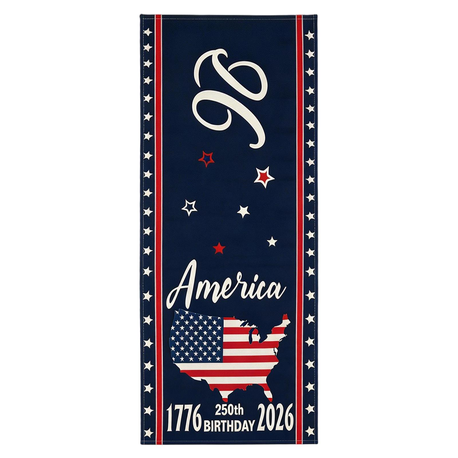 Independence Day 0th Anniversary Tablecloth Decoration, Suitable For Celebrating Independence Day One Size