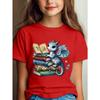 Girls Crewneck Short Sleeve Tee, Cool Halloween Element Print Comfort Casual Sport Top for Teens