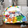 1pc 3D-Number-Blocks-Cartoon Blanket, Gift, for Men and Women, Soft Blanket, Good for Sofa Bed Couch Travel, Lightweight Flannel Blanket