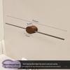 Premium Minimalist Single Bar Towel Rack, Gunmetal Grey with Walnut Accent