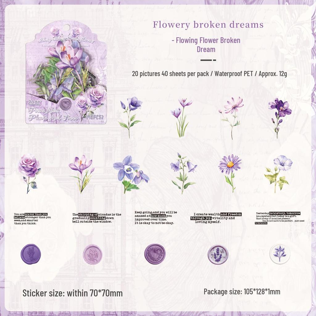 Exclusive Plant and Poetry Sticker Pack: Creative Flower Journaling DIY Stickers