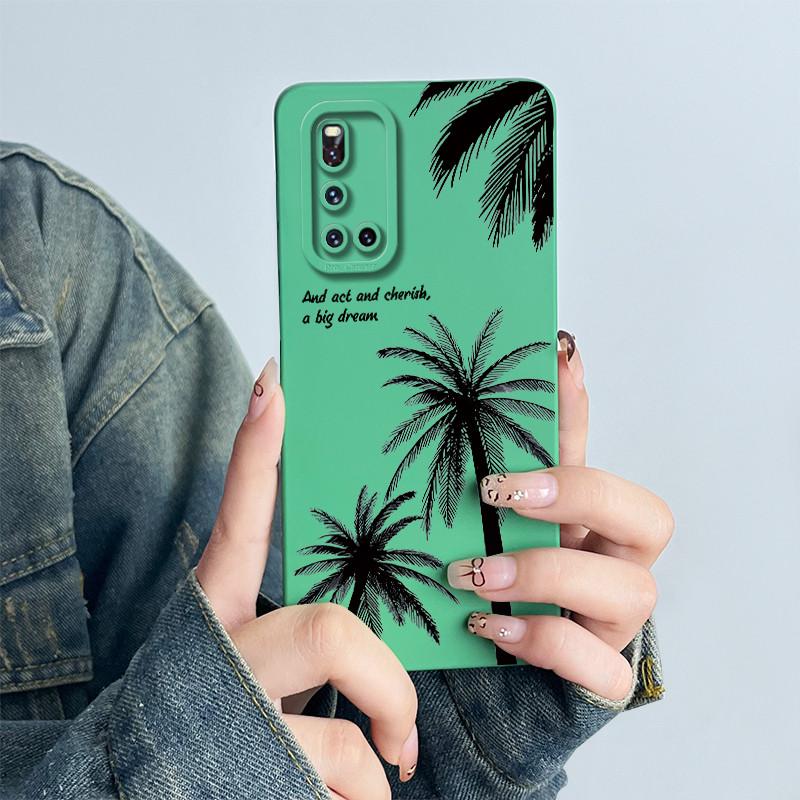 Soft Casing For Vivo V19 1933 Case Cute Astronaut Cartoon Pattern Liquid Silicone Shockproof Ultra-thin Protective Phone Case