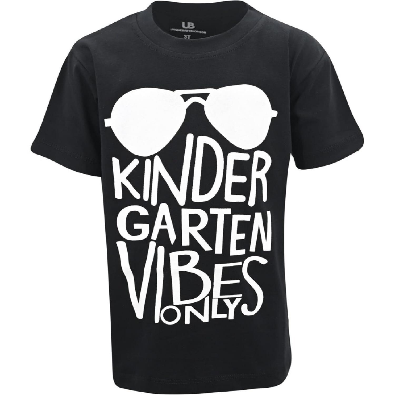 Unique Baby Boys Kindergarten Vibes Only Back to School T Shirt S