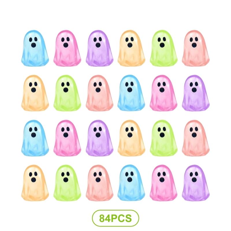

84Pcs Resins Ghosty Statues Miniature Landscape Hallowmas Ghosty Figurines Small Monsters Sculptures Garden Decorations 1