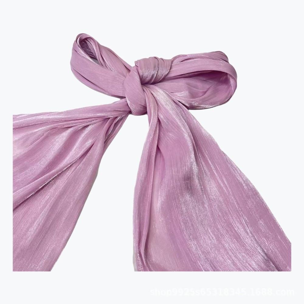 Shining Silk Scarf Chiffon Chiffon Hijab Veil High Qulaity Sunscreen Shawl Outdoor