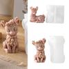 Winter Reindeer Candle Form, Christmas Silicone Craft Form for DIY Holiday Display and Home Handmade Projects Use