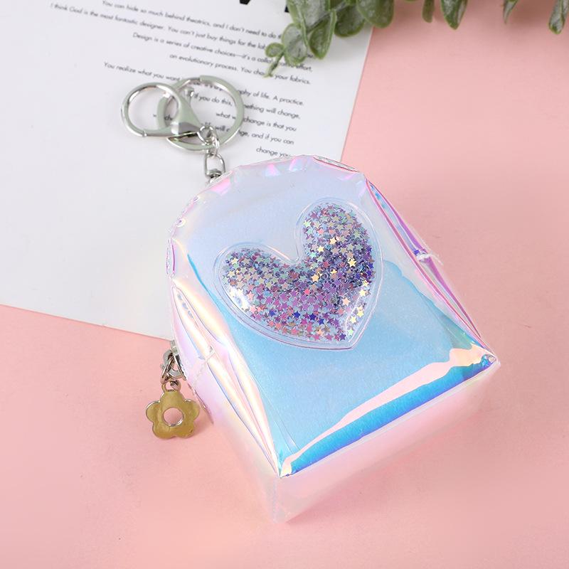 

Japanese Mini Laser Love Coin Purse - Cute Portable Bag for Lipstick & Earphone Storage