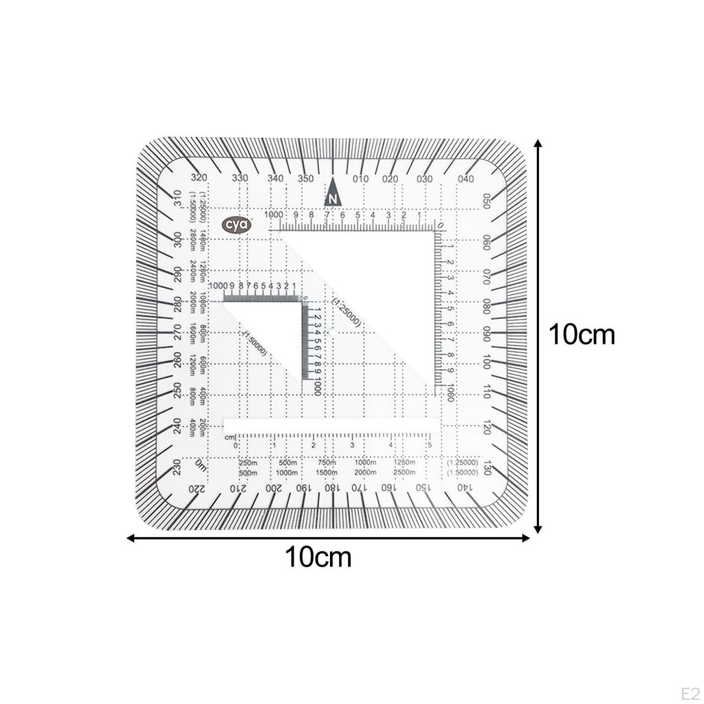 Protractor Ruler Maptool Square Architecture Engineers Precision Utm Slot Tool for Utm,