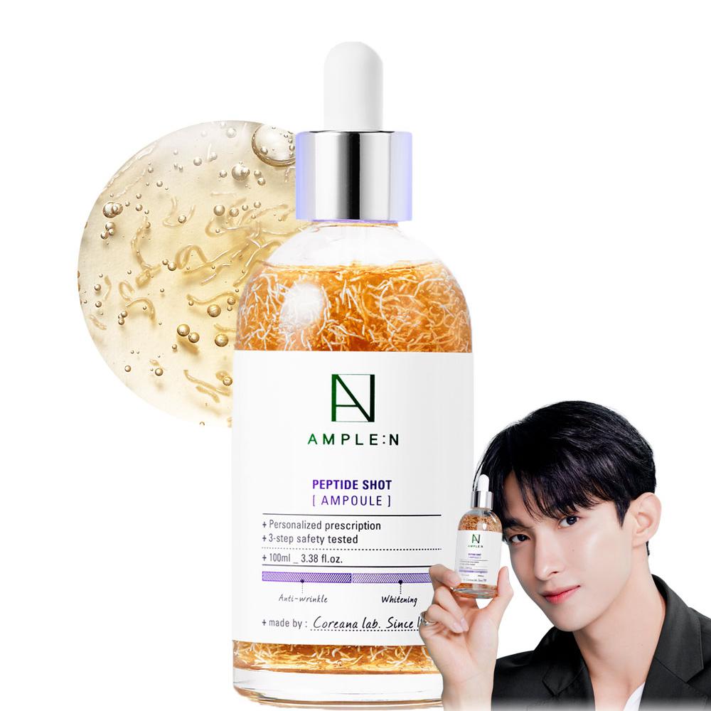Ample:N Peptide Shot Serum 100ml Anti-Aging Face Serum Minimize Wrinkles And Improve Firmness - Lift Sagging Skin - Visibly Plump