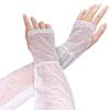 Women’s Lace Arm Sleeves UV Protection, Ice Silk Cooling Arm Covers, Breathable Thin Summer Sleeves for Cycling Running Driving Sun Protection