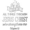 Black T Shirt with Jesus Christ Cross and Bible Verse Philippians 413 for Religious Faith and Spiritual Inspiration