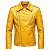 Leather jacket men's spring and autumn explosion leather jacket fashion trend locomotive slim PU leather lapel jacket men's clothing