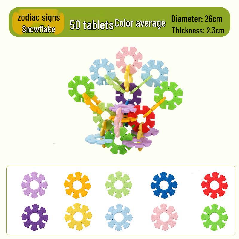 Extra Large Zodiac Snowflake Building Blocks - Outdoor Parent-Child Interlocking Game